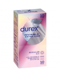 Презервативы Durex Invisible Extra Lube 10 штк.